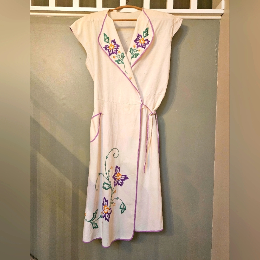 Vintage 1950s Womens House Dress/Robe
